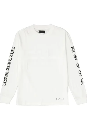 RTA Topp, Herr, S, Bomull, Vit Bomull T-shirt med Logodetalj