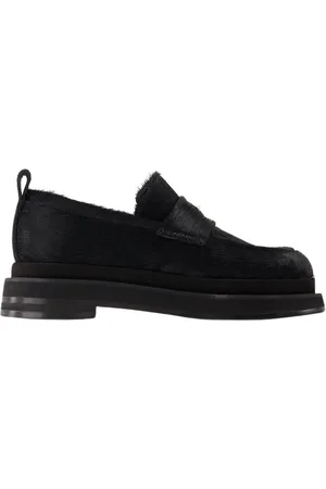 Simone Rocha Skor, Dam, 38 EU, Läder, Svart Läder Heart Toe Loafers