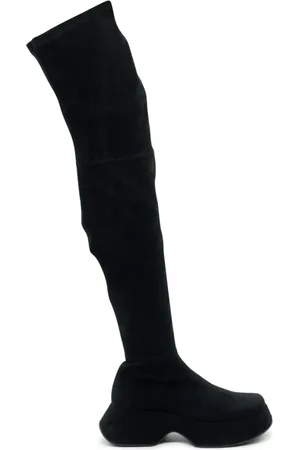vic matiè Skor, Dam, 37 EU, Mocka, Svarta Over-Knee Stövlar