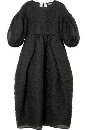 Cecilie Bahnsen Klänning, Dam, S, Polyester, Svart Puff-Ärm Klänning