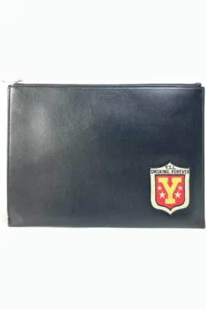 Saint Laurent Pre-owned, Dam, ONE Size, Pre-owned Laeder kuvertvskor