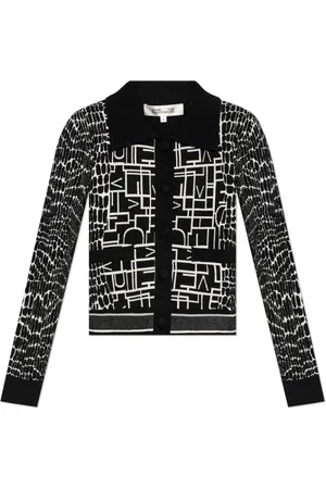 Diane von Furstenberg Stickade tröjor & koftor, Dam, L, Knappad kofta
