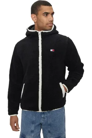 Tommy Hilfiger Sweatshirts & Hoodies, Herr, S, Polyester, Svart Jacka Aw24 Dragkedja