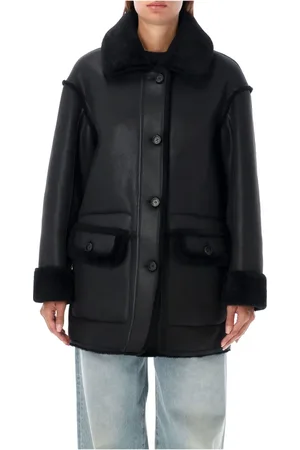 Urban Code Jacka, Dam, M, Läder, Vändbar Shearlingkappa Svart Aw24