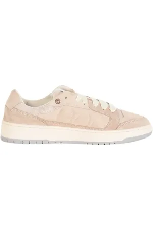 PAURA Skor, Herr, 44 EU, Läder, Semskade Sneakers med Läder och Mesh Detaljer