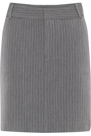 Gestuz Kjol, Dam, S, Polyester, Klassisk Pinstripe Kjol Kort Längd