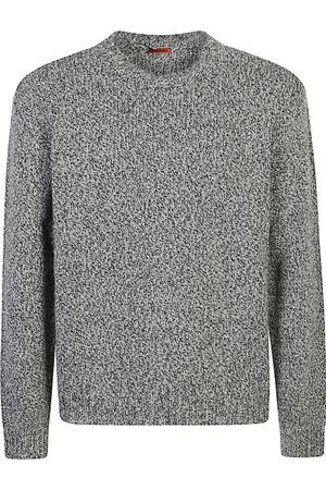BARENA Stickade tröjor & koftor, Herr, M, Grå Sweatshirt Aw24