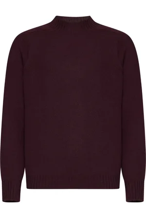 D4.0 Stickade tröjor & koftor, Herr, XL, Bordeaux Sweaters för Stiligt Utseende