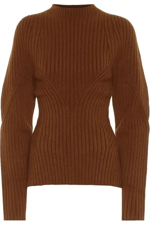 Low Classic Stickade tröjor & koftor, Dam, ONE Size, Räfflad Cutout Back Stickad Topp