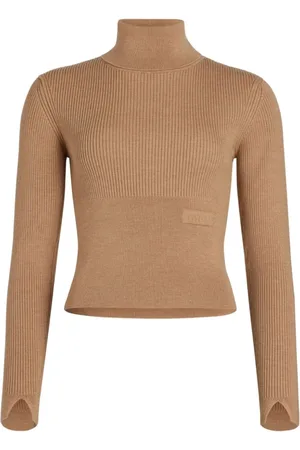 Patou Stickade tröjor & koftor, Dam, L, Sweater med Appliqué Logo