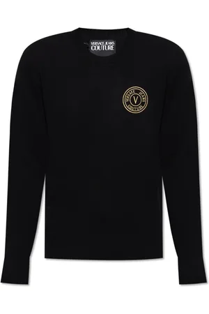 VERSACE Stickade tröjor & koftor, Herr, L, Bomull, Tröja med logotyp