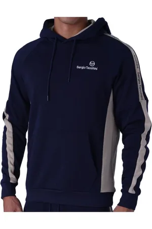 Sergio Tacchini Sweatshirts & Hoodies, Herr, XL, Polyester, Blå Logo Hoodie - Sidoband