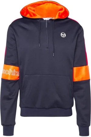Sergio Tacchini Sweatshirts & Hoodies, Herr, S, Bomull, Logo Cross Hoodie - Blå