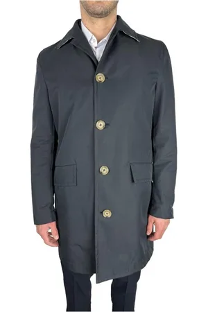 Aquascutum Kappa, Herr, M, Navy Cotton Trench Coat