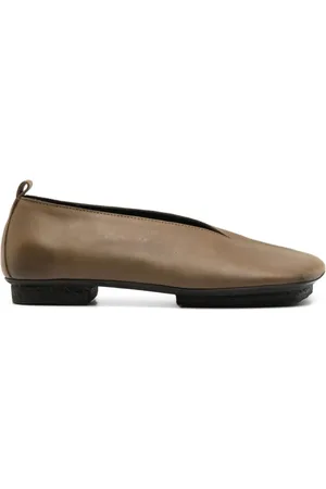UMA WANG Skor, Dam, 36 EU, Läder, Gröna platta slip-on skor