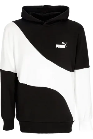 PUMA Sweatshirts & Hoodies, Dam, L, Bomull, Power Cat Lättvikts Hoodie Svart