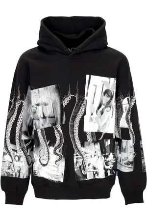 Octopus Sweatshirts & Hoodies, Herr, L, Bomull, Kaniner Nätter Hoodie Svart