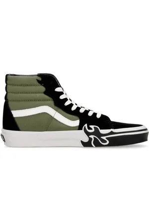Vans Skor, Herr, 45 EU, Mocka, Flame High-Top Sko med Ikoniska Ränder