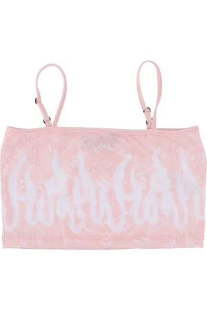 Vision Of Super Topp, Dam, M, Polyester, Bandana Print Ärmlös Topp Rosa