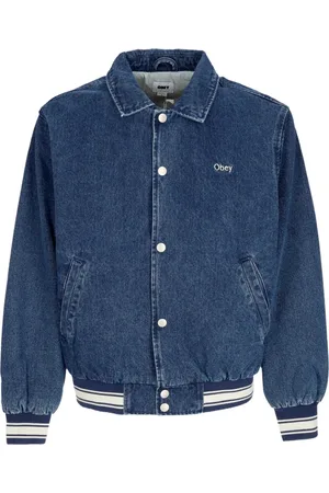 Obey Jacka, Herr, S, Bomull, Rose Blouson Jacka Stone Wash
