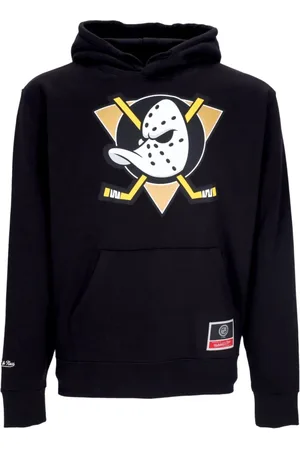 Mitchell & Ness Sweatshirts & Hoodies, Herr, S, Bomull, NHL Lag Logo Hoodie Svart