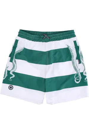 Octopus Shorts, Herr, L, Läder, Vita Boardshorts med Fullback Stil