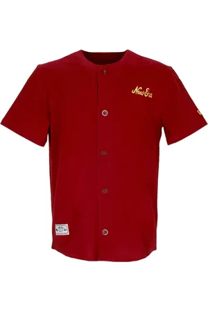 New Era Sport, Herr, M, Bomull, Premium Jersey Baseball Tunika Röd/Gul