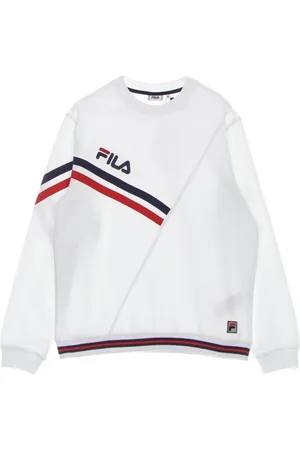 Fila Sweatshirts & Hoodies, Herr, L, Bomull, Lätt Crewneck Sweatshirt Vit