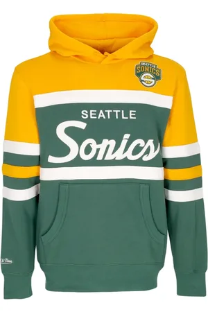 Mitchell & Ness Sweatshirts & Hoodies, Herr, S, Bomull, Seattle Supersonics Hoodie Original Lagfärger