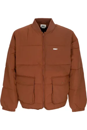 Obey Jacka, Herr, S, Nylon, Vadderad Jacka med Dragkedja och Krage