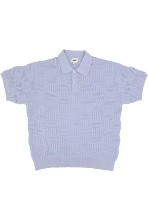 Obey Topp, Herr, XL, Bomull, Hydrangea Kortärmad Polo Sweater