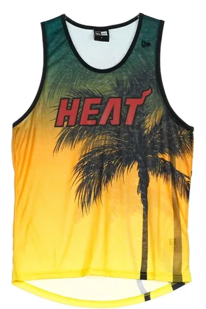 New Era Topp, Herr, S, Coastal Heat Tank All Over Print