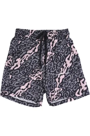Vision Of Super Shorts, Herr, M, Polyester, Leopardmönstrade Shorts Rosa/Grå