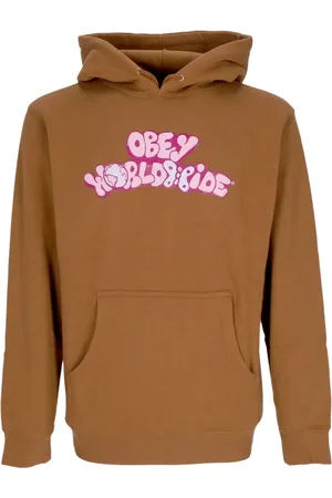 Obey Sweatshirts & Hoodies, Herr, XS, Bomull, Butterfly Basic Hooded Fleece Womens Hoodie