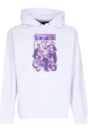 Octopus Sweatshirts & Hoodies, Herr, S, Bomull, Vit huvtröja med grafik