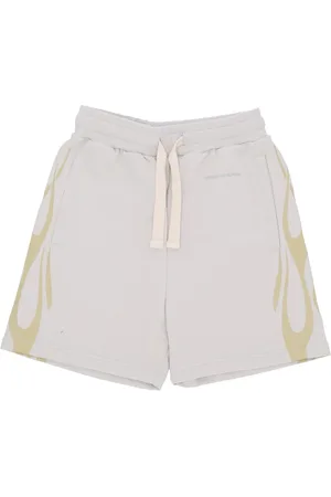 Vision Of Super Shorts, Herr, S, Bomull, Flames Print Shorts Lunar Rock/Off
