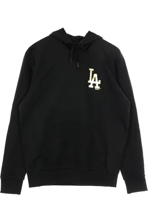 New Era Sweatshirts & Hoodies, Herr, XS, Bomull, Dodgers Metallic Hoodie Svart