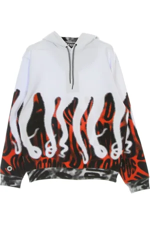Octopus Sweatshirts & Hoodies, Herr, L, Bomull, Huvtröja Halftone Vit