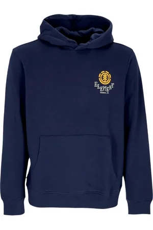 Element Sweatshirts & Hoodies, Herr, XL, Bomull, Marinblå Hoodie med Känguruficka