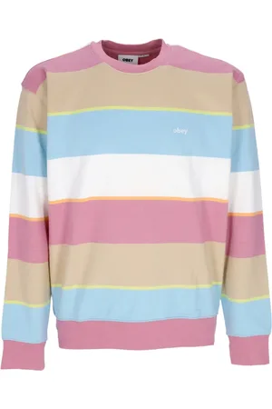 Obey Sweatshirts & Hoodies, Herr, S, Bomull, Vintage Randig Sweatshirt