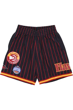 Mitchell & Ness Sport, Herr, S, Polyester, Atlanta Hawks Basketshorts Svart/Röd
