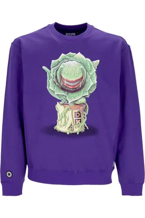 Octopus Sweatshirts & Hoodies, Herr, L, Lila Crewneck Sweatshirt Feed Me