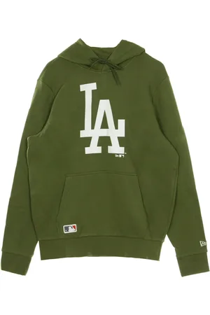 New Era Sweatshirts & Hoodies, Herr, M, Säsongs laglogohoodie oliv/vit