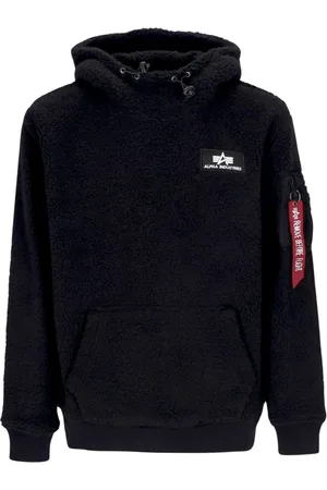Alpha Industries Sweatshirts & Hoodies, Herr, L, Polyester, Sherpa Hoodie Svart
