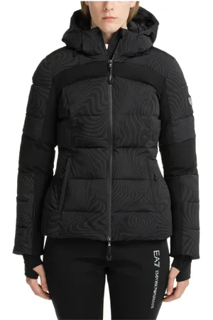 EA7 Jacka, Dam, S, Abstrakt skidjacka med huva