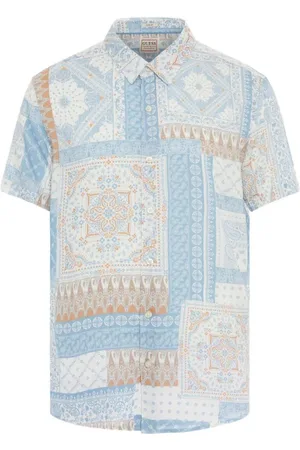 Guess Skjorta, Herr, L, Bandana Print Kortärmad Skjorta