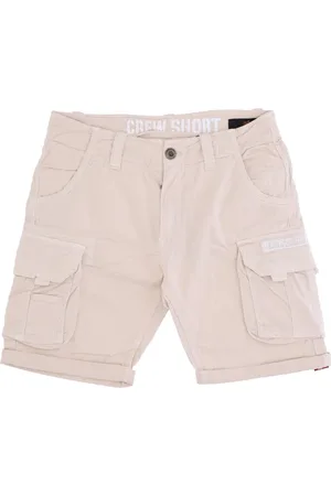 Alpha Industries Shorts, Herr, W28, Bomull, Cargo Shorts Jet Stream White