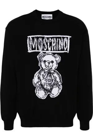 Moschino Stickade tröjor & koftor, Herr, L, Teddy Bear Stickad Tröja