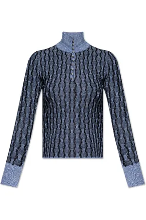 Lanvin Stickade tröjor & koftor, Dam, S, Polyester, Tröja med lurextråd
