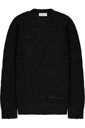 LANEUS Stickade tröjor & koftor, Herr, M, Alpacka Stickad Tröja med Broderi